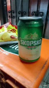 Skopsko, Macedonian beer and tomato sauce crisps