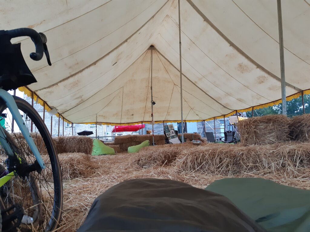 In the end, we had the biggest tent in the whole campsite