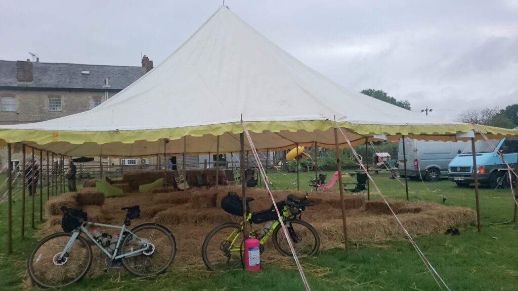 Go to bed in a bivvy, wake up in a tent bigger than our place