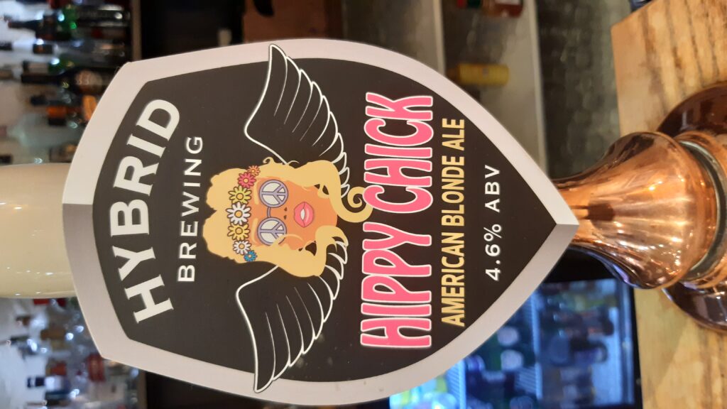 Hippy Chick beer pump clip
