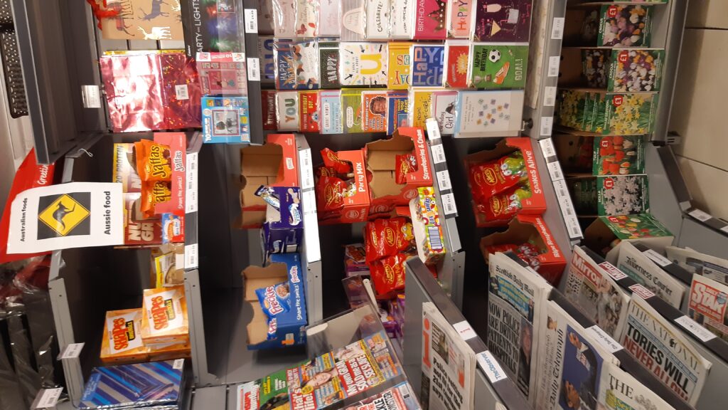 Aussie food shop in Cannich Spar